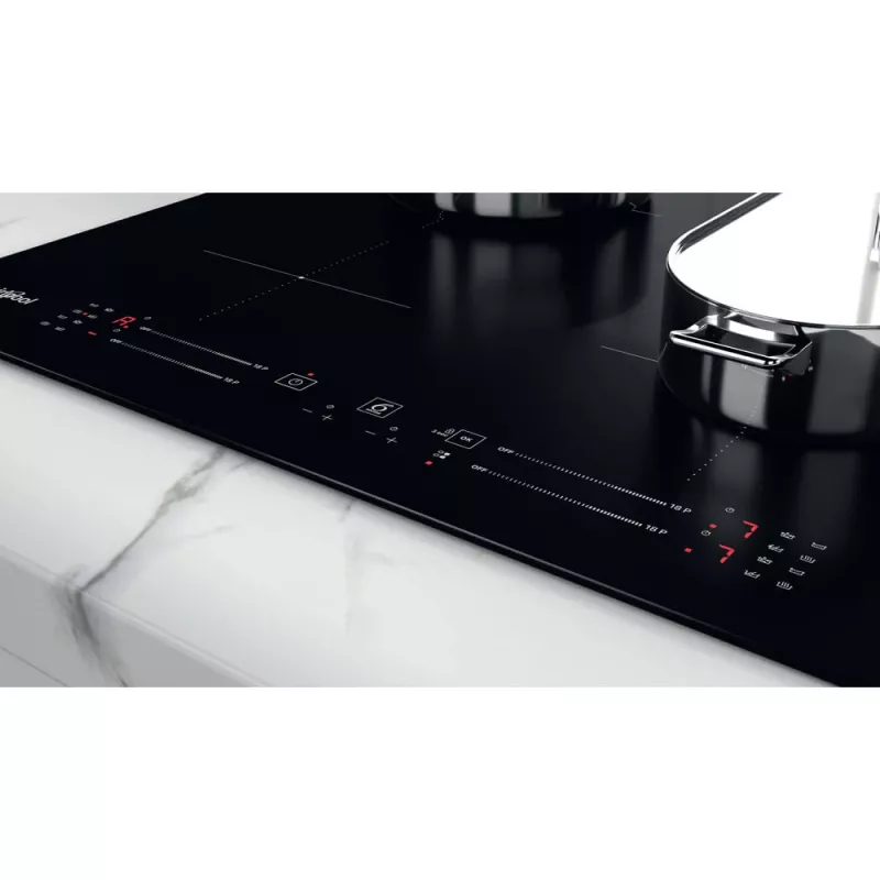 Whirlpool WB S2560 NE melna iebūvējama 59 cm zonu indukcijas plīts virsma 4 zonām