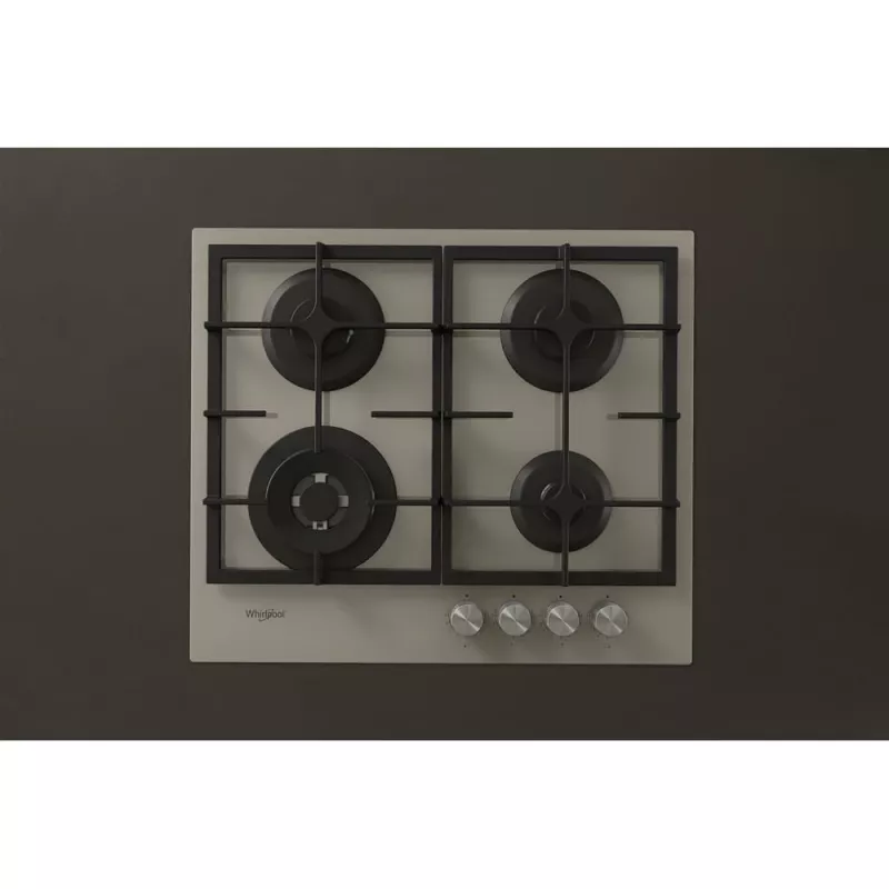 Whirlpool AKTL 629/S Sudraba Iebūvējamā gāzes plīts virsma 4 degļu zona(s)