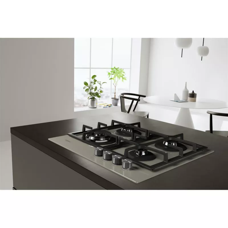 Whirlpool AKTL 629/S Sudraba Iebūvējamā gāzes plīts virsma 4 degļu zona(s)