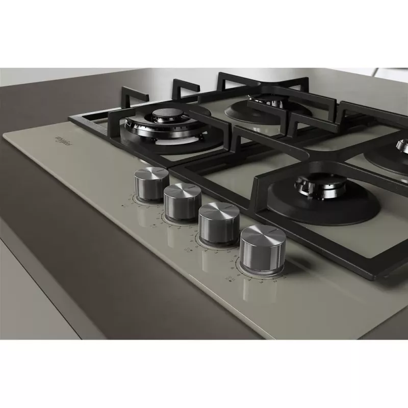 Whirlpool AKTL 629/S Sudraba Iebūvējamā gāzes plīts virsma 4 degļu zona(s)