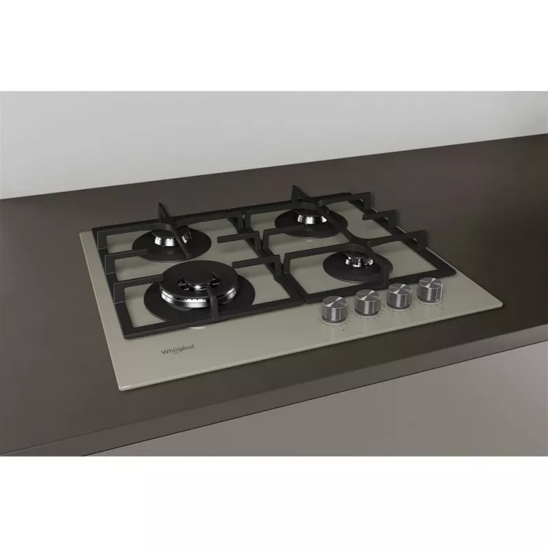 Whirlpool AKTL 629/S Sudraba Iebūvējamā gāzes plīts virsma 4 degļu zona(s)