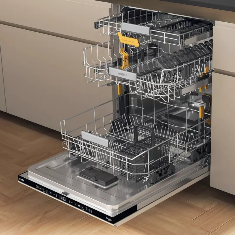 Whirlpool MaxiSpace W8I HT58 T pilnībā iebūvēta 14 galda piederumu komplekti