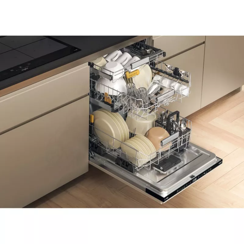 Whirlpool MaxiSpace W8I HT58 T pilnībā iebūvēta 14 galda piederumu komplekti
