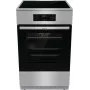 Gorenje 740742 plīts Brīvi stāvoša plīts Elektriskā Zonas indukcijas plīts virsma Melna, Nerūsējošais tērauds