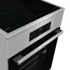 Gorenje 740742 plīts Brīvi stāvoša plīts Elektriskā Zonas indukcijas plīts virsma Melna, Nerūsējošais tērauds