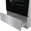 Gorenje 740742 plīts Brīvi stāvoša plīts Elektriskā Zonas indukcijas plīts virsma Melna, Nerūsējošais tērauds