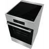 Gorenje 740742 plīts Brīvi stāvoša plīts Elektriskā Zonas indukcijas plīts virsma Melna, Nerūsējošais tērauds