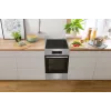 Gorenje 740742 plīts Brīvi stāvoša plīts Elektriskā Zonas indukcijas plīts virsma Melna, Nerūsējošais tērauds