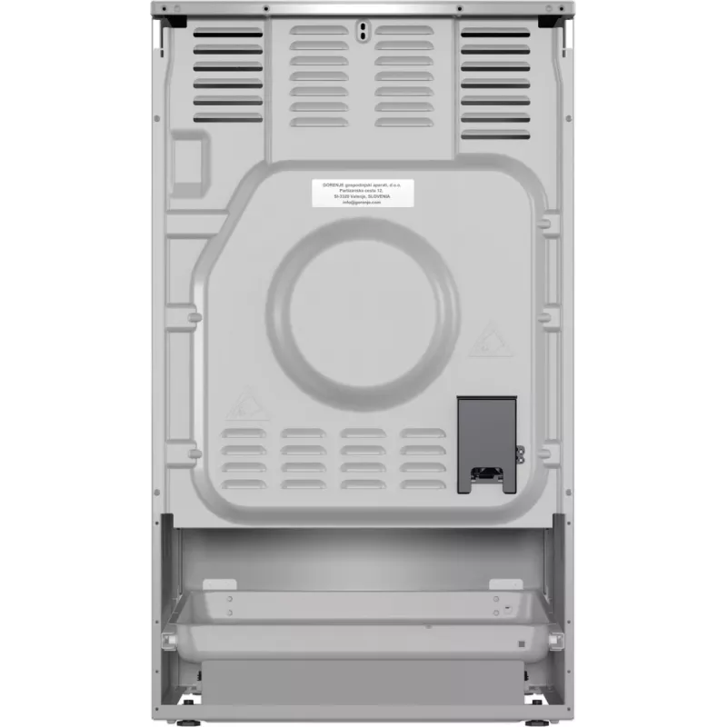 Gorenje 740742 plīts Brīvi stāvoša plīts Elektriskā Zonas indukcijas plīts virsma Melna, Nerūsējošais tērauds