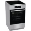 Gorenje 740742 plīts Brīvi stāvoša plīts Elektriskā Zonas indukcijas plīts virsma Melna, Nerūsējošais tērauds