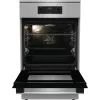 Gorenje 740742 plīts Brīvi stāvoša plīts Elektriskā Zonas indukcijas plīts virsma Melna, Nerūsējošais tērauds