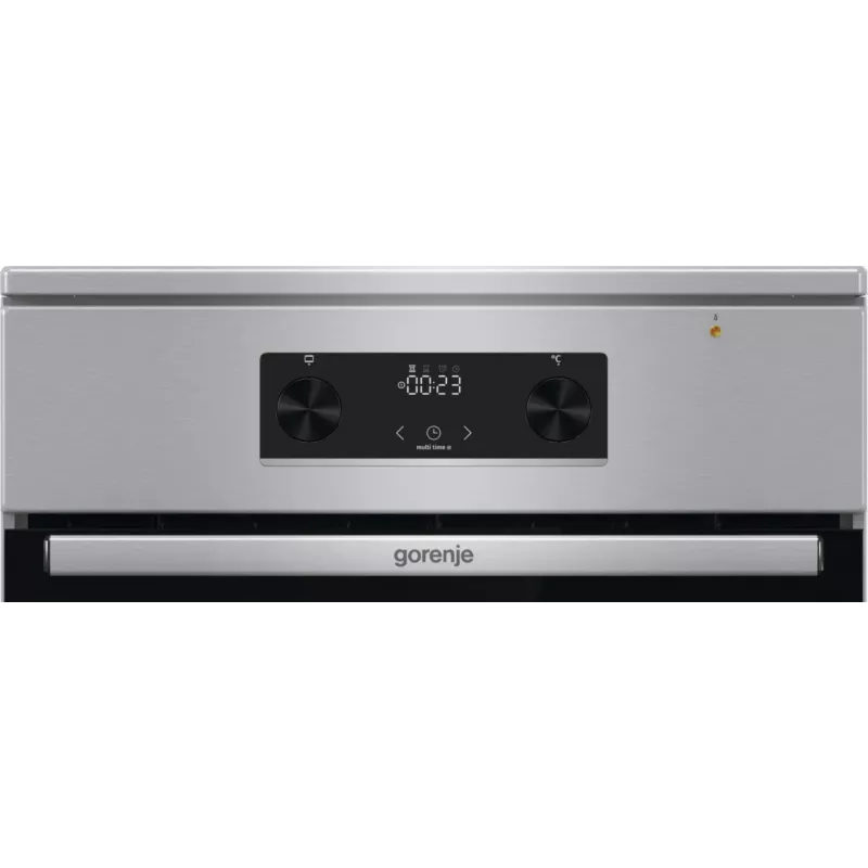 Gorenje 740742 plīts Brīvi stāvoša plīts Elektriskā Zonas indukcijas plīts virsma Melna, Nerūsējošais tērauds