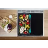 Gorenje 740742 plīts Brīvi stāvoša plīts Elektriskā Zonas indukcijas plīts virsma Melna, Nerūsējošais tērauds