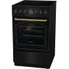 Gorenje GECS5B70CLB Brīvi stāvoša plīts Elektriskā Keramiskā plīts virsma Melna