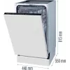 Gorenje GV 520 E 10 EB pilnībā iebūvējama 11 galda piederumu komplektiem
