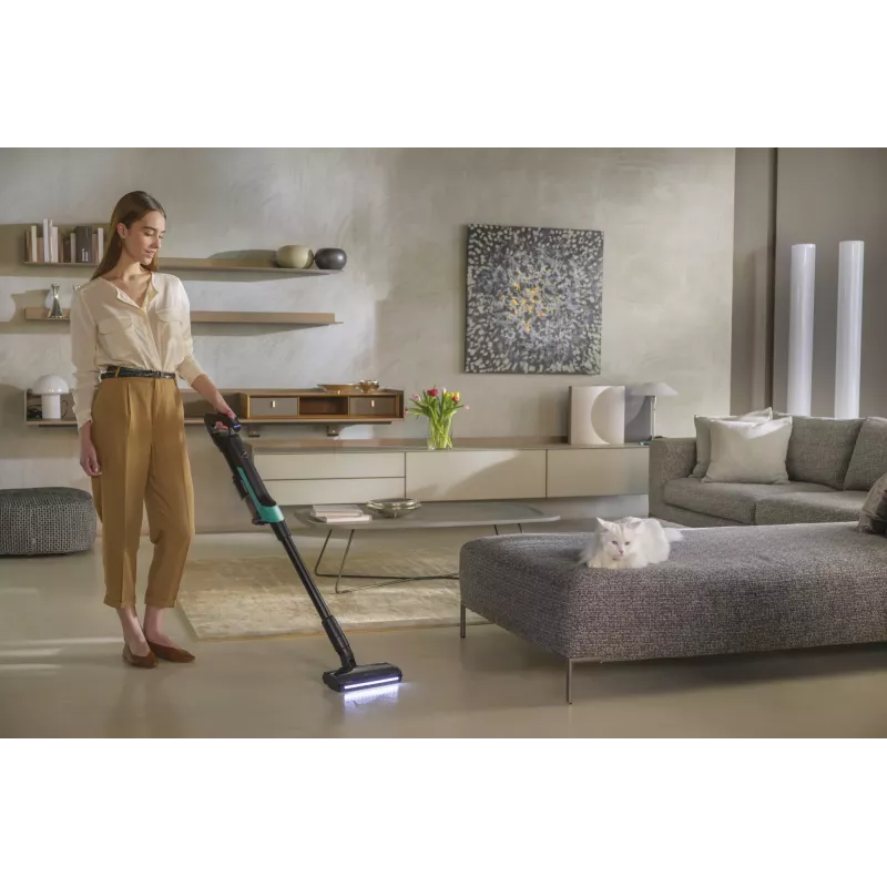 Hoover HF210P 011 2-in-1 bezvada putekļsūcējs Ar bateriju Sausā tīrīšana EPA Bez putekļu maisiņa 165 W Tirkīzzils