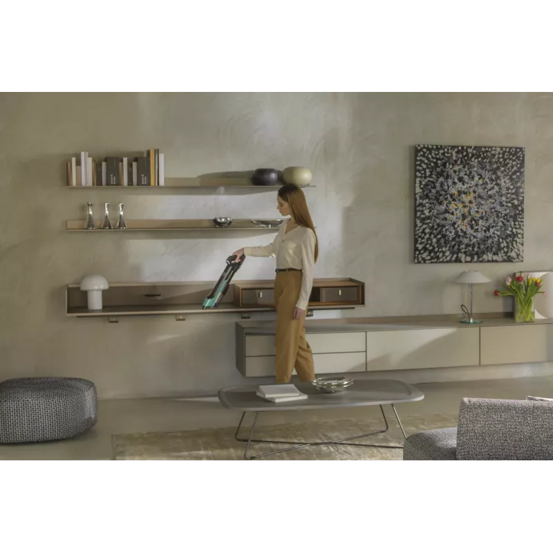 Hoover HF210P 011 2-in-1 bezvada putekļsūcējs Ar bateriju Sausā tīrīšana EPA Bez putekļu maisiņa 165 W Tirkīzzils