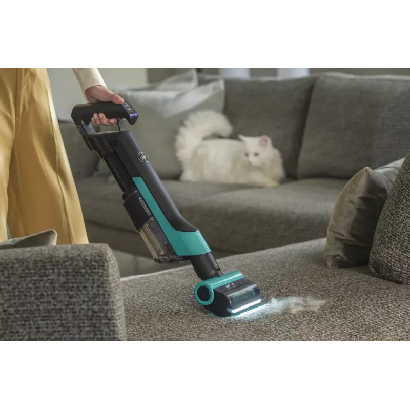 Hoover HF210P 011 2-in-1 bezvada putekļsūcējs Ar bateriju Sausā tīrīšana EPA Bez putekļu maisiņa 165 W Tirkīzzils