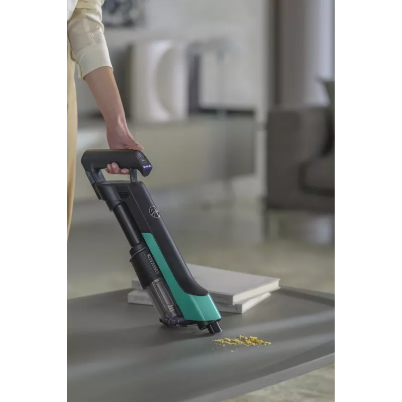 Hoover HF210P 011 2-in-1 bezvada putekļsūcējs Ar bateriju Sausā tīrīšana EPA Bez putekļu maisiņa 165 W Tirkīzzils