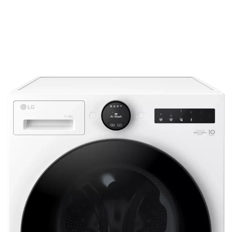 LG F4X7011TWS priekšpuses ielādes veļas mazgājamā mašīna 11 kg 1400 apgr./min balta