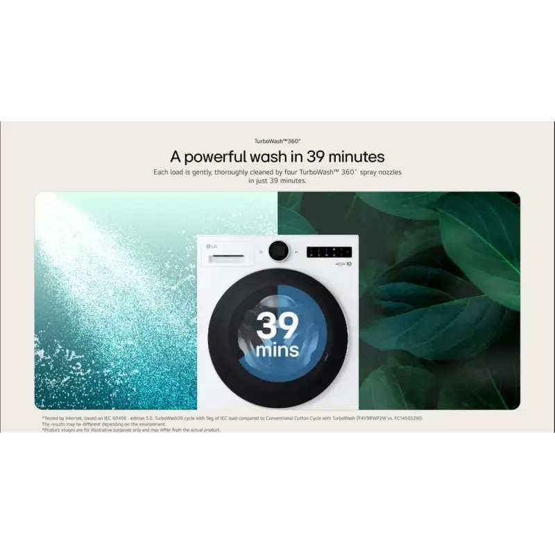 LG F4X7011TWS priekšpuses ielādes veļas mazgājamā mašīna 11 kg 1400 apgr./min balta