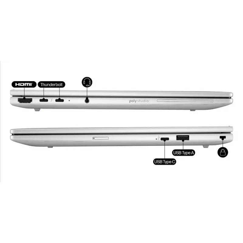 HP EliteBook 8 G1i AI Intel Core Ultra 5 225U klēpjdators 35,6 cm (14 collas) WUXGA 32 GB DDR5-SDRAM Wi-Fi 7 (802.11be) Windows 11 Pro MI PC Silver