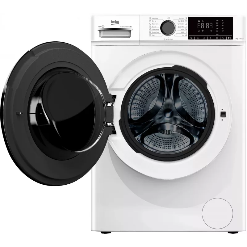 Veļas mazgājamā mašīna BEKO B1WFM2741WBEE ar priekšējo ielādi 7 kg 1400 RPM balta 600×520×847 mm