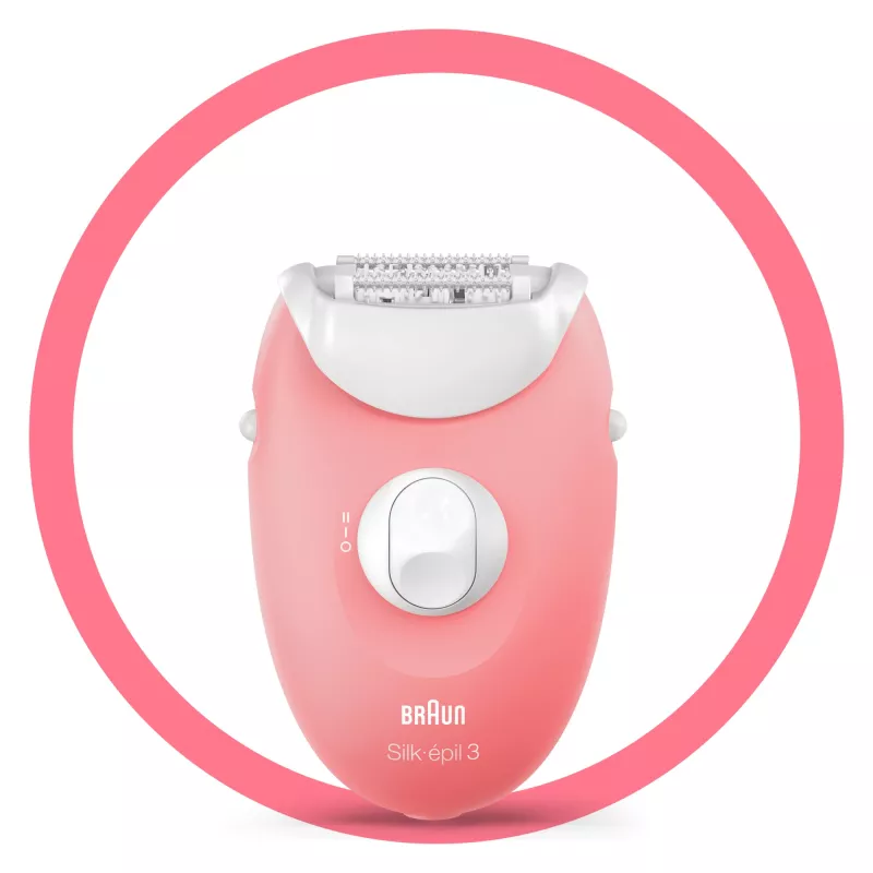 Braun Silk-épil 3 3-176 epilators ar 3 papildu piederumiem, Rožu, Balts, 20 pincetes, Skūšana, Maiņstrāva, 100 - 240 V, 50 - 60 Hz
