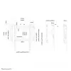 Neomounts video sienas stiprinājums, 70 kg, 81,3 cm (32 collas), 190,5 cm (75 collas), 200 x 200 mm, 600 x 600 mm, 0 - 6°