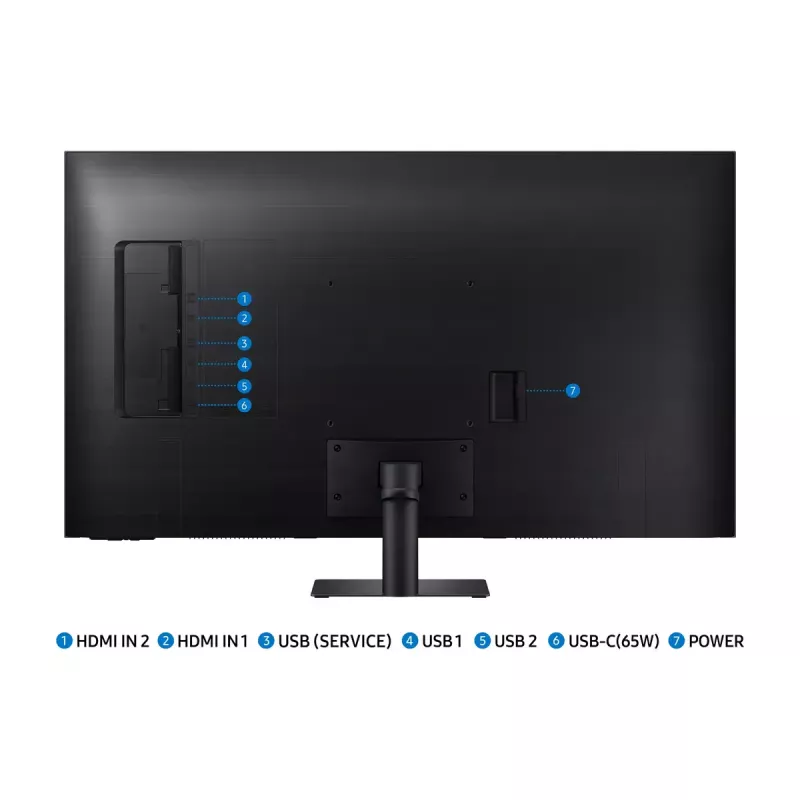 Samsung M70D datora monitors 109,2 cm (43 collas) 3840 x 2160 pikseļi 4K Ultra HD LCD melns