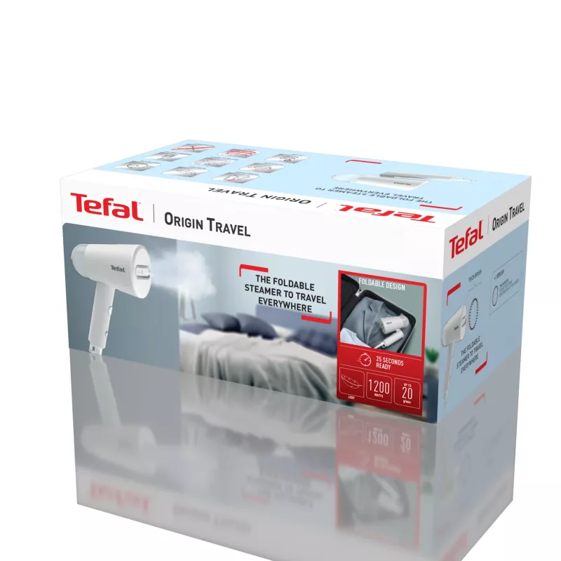 Tefal Origin Travel DT1020 rokas apģērbu tvaikonis 0,07 L 1200 W pelēks, balts