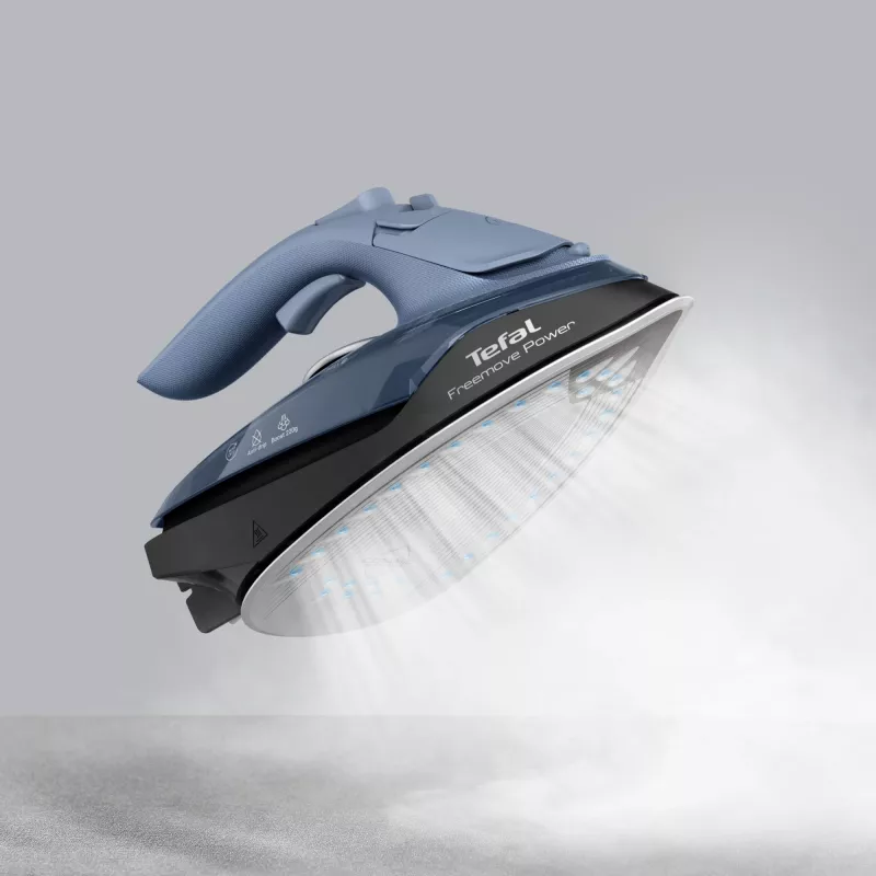 Tefal Freemove Power FV6675E0 gludeklis Sausais un tvaika gludeklis Keramiskā zole 2600 W Melns, Zils