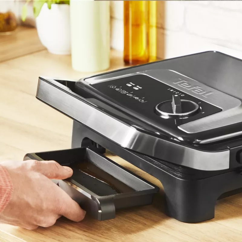 Kontaktgrils Tefal Inicio Adjust GC272D10 ar nepiedegošām plāksnēm un regulējamu temperatūru