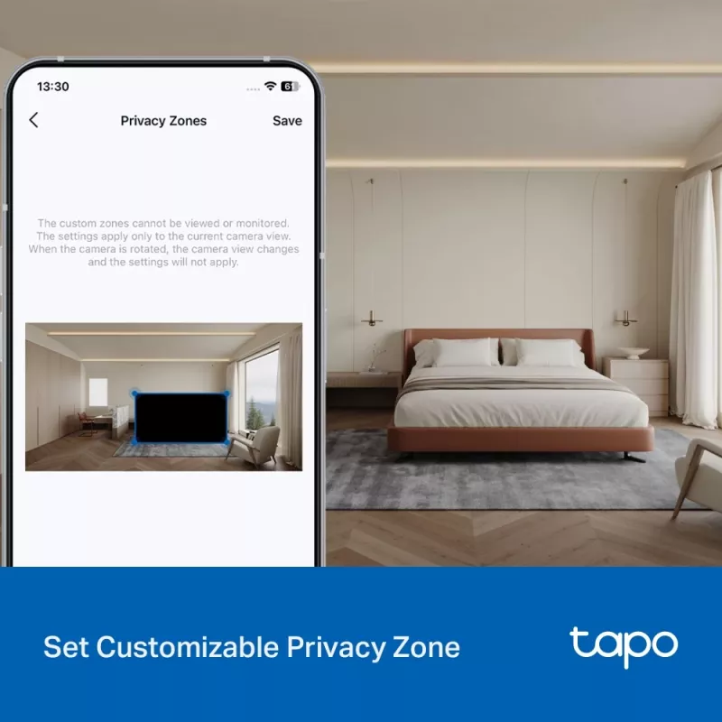 TP-Link Tapo C216 Box IP drošības kamera Iekštelpām 2304 x 1296 pikseļi Griesti/Siena/Galds