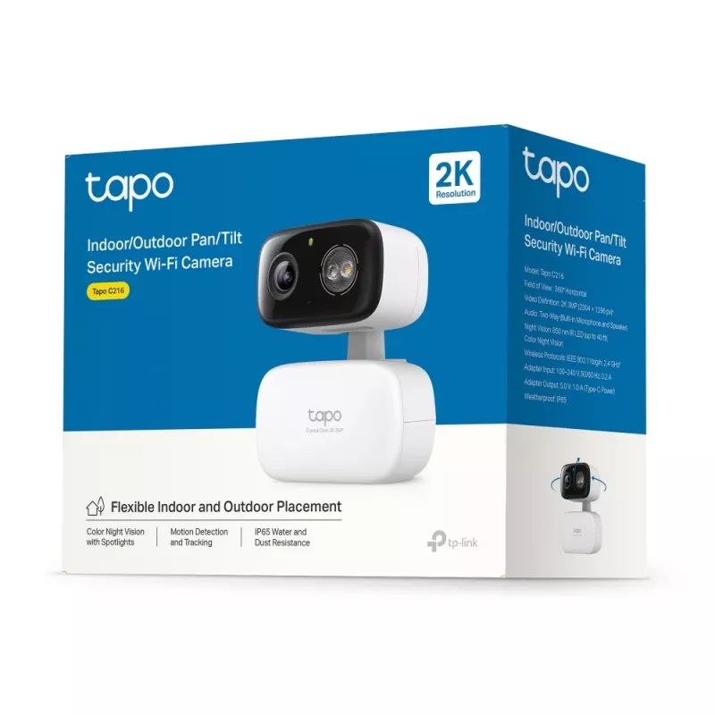 TP-Link Tapo C216 Box IP drošības kamera Iekštelpām 2304 x 1296 pikseļi Griesti/Siena/Galds