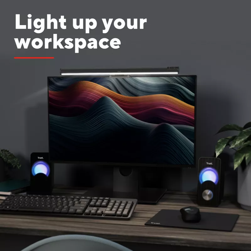 Galda lampa Trust Shyne Nomaināma spuldze Melna USB barošana 70 mm augstums