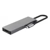 USB Type-C centrmezgls TRUST 26062 — HDMI + USB 3.2 Gen 1 Type-A & Type-C, pelēks, 5 pieslēgvietas