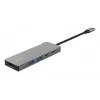 USB Type-C centrmezgls TRUST 26062 — HDMI + USB 3.2 Gen 1 Type-A & Type-C, pelēks, 5 pieslēgvietas