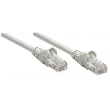 Intellinet tīkla komutācijas kabelis, Cat5e, 20 m, pelēks, CCA, U/UTP, PVC, RJ45, apzeltīti kontakti, bez aizķeršanās, ar aizsarguzmavu, mūža garantija