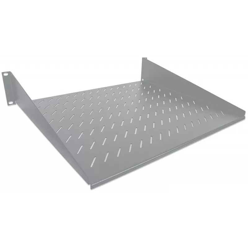 Intellinet 19 collu konsoles plaukts, 2U, 2 punktu priekšējā stiprinājuma, 250 mm dziļums, max 25 kg, pelēks, trīs gadu garantija
