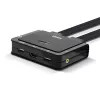 Lindy 2 pieslēgvietu HDMI 4K30, USB 2.0 un audio kabeļa KVM slēdzis, 1920 x 1080 pikseļi, melns