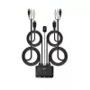 Lindy 2 pieslēgvietu HDMI 4K30, USB 2.0 un audio kabeļa KVM slēdzis, 1920 x 1080 pikseļi, melns