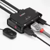 Lindy 2 pieslēgvietu HDMI 4K30, USB 2.0 un audio kabeļa KVM slēdzis, 1920 x 1080 pikseļi, melns