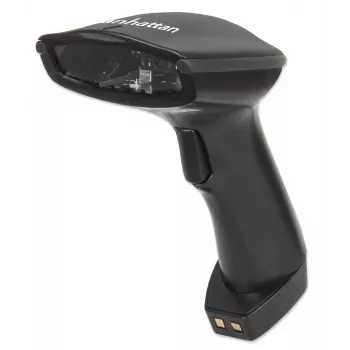 Manhattan Wireless Linear Handheld CCD Barcode Scanner, Bluetooth, 500mm Scan Depth, up to 80m effective range (line of sight), Max Ambient Light 100,000 lux (sunlight), EU/US/UK/AU interchangeable plug, Melns, Three Year Warranty