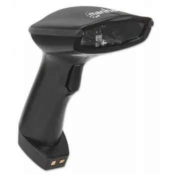 Manhattan Wireless Linear Handheld CCD Barcode Scanner, Bluetooth, 500mm Scan Depth, up to 80m effective range (line of sight), Max Ambient Light 100,000 lux (sunlight), EU/US/UK/AU interchangeable plug, Melns, Three Year Warranty