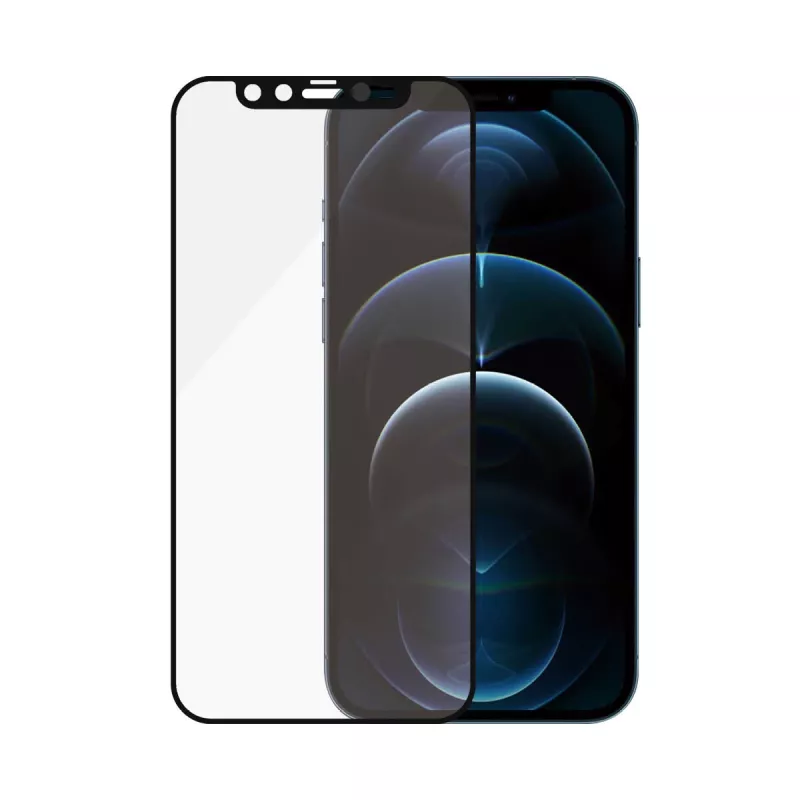 PanzerGlass® CamSlider® ekrāna aizsargs iPhone 12 Pro Max | Pilna pārklājuma