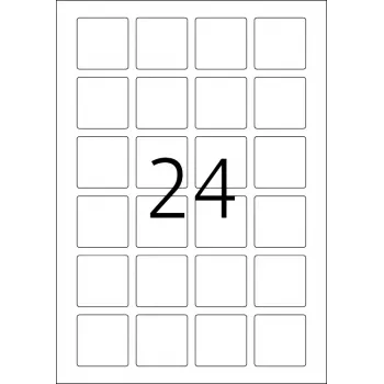 QR kodu uzlīmes HERMA 9642 A4 40x40 mm kvadrātveida balts papīrs