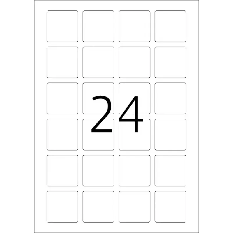 QR kodu uzlīmes HERMA 9642 A4 40x40 mm kvadrātveida balts papīrs