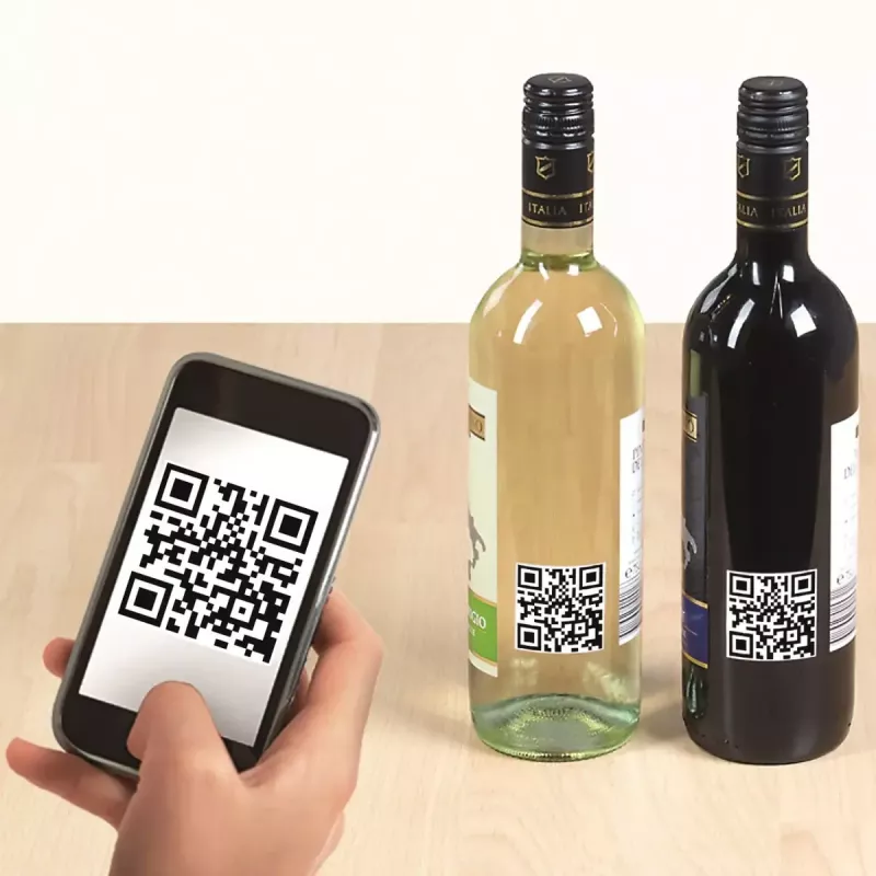 QR kodu uzlīmes HERMA 9642 A4 40x40 mm kvadrātveida balts papīrs
