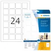 QR kodu uzlīmes HERMA 9642 A4 40x40 mm kvadrātveida balts papīrs